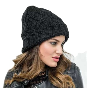 Gorros de Invierno para Mujer, Gorro de Lana con Forro Polar, Gorro Grueso de Punto Trenzado, Gorro de Nieve para Mujer, Diseño 100% Personalizado, Precio al por Mayor - Product Image 5