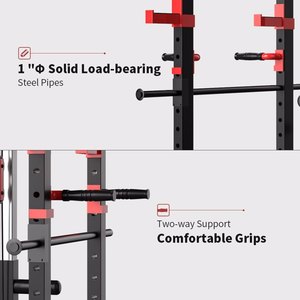 Jaula de Potencia, Soporte para Sentadillas, Equipo de Gimnasio, Capacidad de 1000 Libras, Ejercicio de Dominadas - Product Image 5