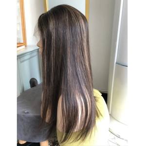 Base de seda Natural para mujer, extensión de cabello con Topper resaltado, cabello lacio Remy humano, extensiones de cabello largo y sedoso para mujer - Product Image 2