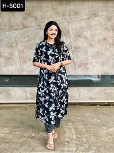 Las últimas mujeres Casual y Festival Magic Cotton Kurtis con Pent Set con precio bajo y talla grande disponible para vestido de mujer - Product Image 4