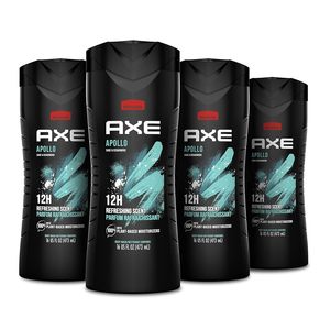 ครีมอาบน้ำ AXE Apollo 4 ขวด สำหรับความสดชื่นยาวนาน กลิ่น Sage & Cedarwood ครีมอาบน้ำสำหรับผู้ชาย พร้อมสารพรีไบโอติกส์ช่วยขจัดกลิ่นไม่พึงประสงค์ ขนาด 16 ออนซ์ - Product Image 6
