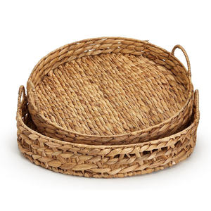 Natural woven <b>trays</b> <b>bath</b> room bedroom storage organizer excellent quality water hyacinth <b>trays</b> - Product Image 6