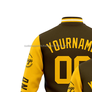 Chaqueta Varsity 100% Lana para Marcas de Streetwear, Chaqueta Letterman Personalizada con Cuello Alto y Bordado, Venta al Por Mayor - Product Image 3