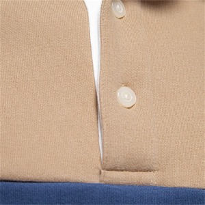 New Spring Men's Color-Block Cotton Blend Hoodies para Business Casual Style Sudadera de manga larga - Product Image 3