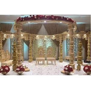 งานแต่งงานแบบกูจารัต โครงไม้ลายไม้ งานแต่งงานแบบมหารานี ปาดมาวาตี จัดงานแต่งงานแบบมันดาป โครงไม้ธีมสีทองสุดอลังการ โครงไม้แบบมันดาป สหรัฐอเมริกา - Product Image 1