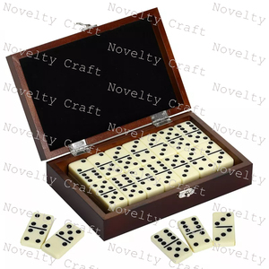 Chất Lượng Tốt Nhất Handmade 28 <span class=keywords><strong>Domino</strong></span> Trò Chơi Thiết Lập Trong Hộp Gỗ Biểu Tượng Tùy Chỉnh Giải Trí Indore Trò Chơi - Product Image 2
