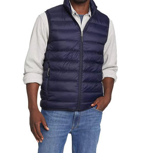Gilet d'hiver léger pour homme en toile avec logo personnalisé, vêtement d'extérieur respirant, décontracté, couleur unie - Product Image 1
