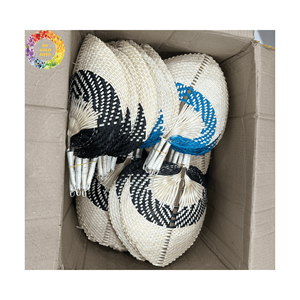 Éventail élégant en bambou tissé à la main de haute qualité, meilleur prix pour la décoration, nombreuses couleurs et tailles, artisanat d'origine vietnamienne. - Product Image 5