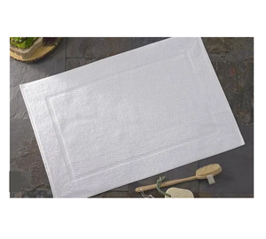 2026 Custom Logo Non-slip 100% Cotton White Color 50x80cm Hotel and Spa Bath <b>Mat</b> - Product Image 3