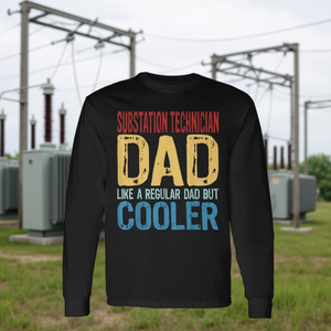 Camiseta de Manga Larga para Técnico de Subestaciones, Ideal para Papás como un Papá Normal - Producto Promocional - Product Image 3