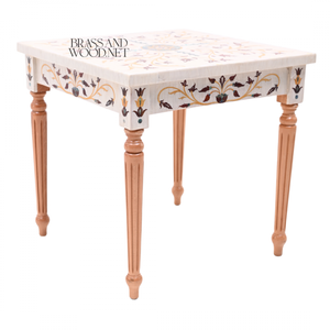 Juego de Mesa de Centro de Madera Pintada a Mano Clásica de Lujo - Product Image 4