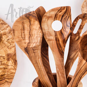 ชุดอุปกรณ์ครัวทำมือจากไม้มะกอกคุณภาพพรีเมียม 6 ชิ้น เป็นมิตรกับสิ่งแวดล้อม ยี่ห้อ ArtisRAw สินค้าขายดี รวมถึงช้อนไม้และตะหลิว - Product Image 5