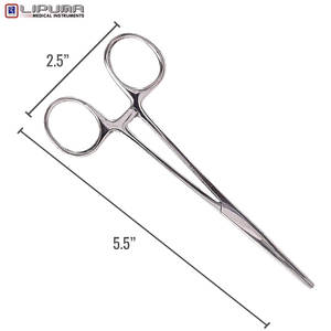 Pinzas Quirúrgicas LIPUMA Kelly Modelo 70101 de la Mejor Calidad, Manuales, de Acero Inoxidable, Certificación CE, MOL 5.5 Pulgadas, Plateadas, con Bloqueo, para Uso Clínico - Product Image 5