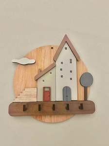 Tenture murale traditionnelle en bois avec un design indien qui représente magnifiquement le patrimoine culturel et l'artisanat artistique - Product Image 4