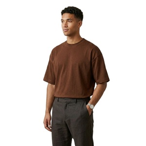 <b>Blank</b> 100% Cotton Street Wear Regular Fit Drop Shoulder Tshirt Custom High Quality Eco Friendly 230g Heavy <b>Weight</b> Printing Men - Product Image 1
