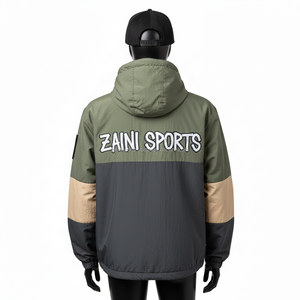 Veste coupe-vent en nylon et polyester de qualité supérieure pour femmes, 120 GSM, panneaux bicolores, doublure douce, logo brodé personnalisé, veste pour femmes - Product Image 2