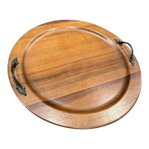Haute Vente En Bois Fruits Alimentaire Dessert Servir Assiette En Bois De Qualité Supérieure Assiette De Chargeur En Bois Table De Mariage Écologique - Product Image 5