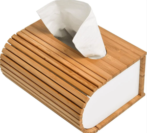 Natural Bamboo Tissue Box-Custom Size Available Multifunctional Design Made in Vietnam VIET FARGIMEX - Product Image 1