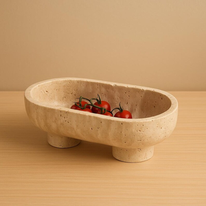 Tazón Redondo Profundo de Mármol de Fabricación OEM, Perfecto para Guardar Refrigerios, Frutas y Artículos Decorativos con un Elegante Estilo para el Hogar - Product Image 2