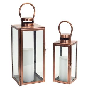 High Quality Gold Metal <b>Lantern</b> Stainless Steel <b>Lanterns</b> Candle Lamp Wedding Event <b>Lanterns</b> with Carrying Handle - Product Image 3