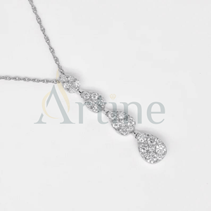Collier à chaîne en métal noir unisexe avec pendentif marteau Bijoux en pierre de diamant pour hommes et femmes - Product Image 1