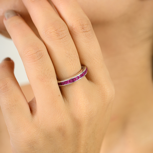 La plus belle dernière conception véritable rubis rouge bague empilable pur 925 Sterling Silver Fine Jewelry Manufactures Best Seller - Product Image 2