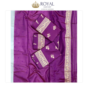 Gran Venta de calidad superior de muesca diseño elegante mujer ropa India Jacquard trabajo Sari de seda con rico Pallu y blusa - Product Image 5