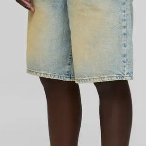 <b>Men</b> Stylish Washed Denim <b>Shorts</b> Relaxed Casual Chic Style Versatile Summer / Cotton Blend Fabric With Custom Logo Design Casual - Product Image 5