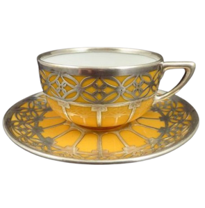Tasse à thé et soucoupe en acier uniques, qualité supérieure, vaisselle d'hôtel, tasse à thé polie brillante, tasse faite à la main avec soucoupe - Product Image 6