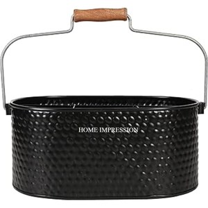 Double Galvanized Rectangle Tool <b>Caddies</b> in Sturdy Metal with Stylish Design Perfect for Home & <b>Kitchen</b> Accessories In Low Price - Product Image 2