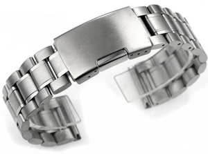 Correa de Reloj GD007 Plateada Unisex de Lujo Clásica de Acero Inoxidable Suave, Resistente al Agua, de Metal Sólido, de 16-24 mm, con Logotipo Personalizado para Reloj Inteligente - Product Image 2