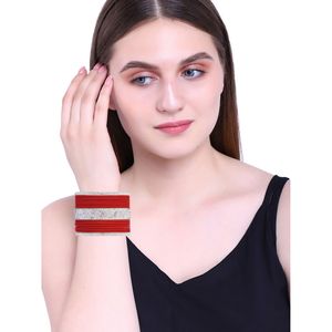 Fabricante indio joyería clásica tradicional CZ cristal liso acabado mate brazalete de Metal pulsera nupcial boda brazalete indio - Product Image 2