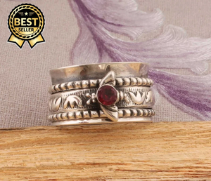 Meilleur populaire 925 Sterling Silver Spinner Rings Unisex Handcrafted Vintage Style High Quality Contemporary Silver Jewelry Party - Product Image 1