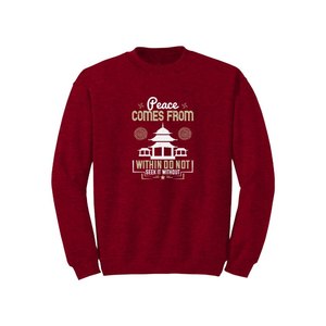 Sweat-shirt en coton mélangé Style décontracté Bouddha Thèmes Imprimer 12 options de couleur 260-280 GSM Placement de conception personnalisable ODM - Product Image 1