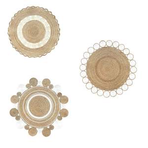 Vietrustic Home Scallop Inspiration Tapis incurvés en fibre naturelle Tapis en jute Tapis en forme de fleur pour chambre de bébé - Product Image 1