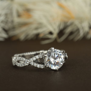 Joyería fina, anillos de diamantes de moissanita de Plata de Ley 925, anillos de boda de compromiso de diamantes para mujeres y niñas - Product Image 6