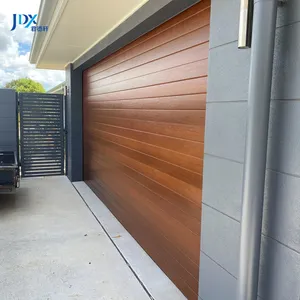 Porta de garagem dobrável vertical aço galvanizado, painel preto da porta da garagem 8x7 porta da garagem 250 215 preço competitivo