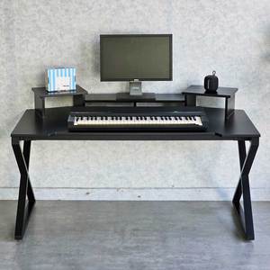 StudioDesk SD68018 X-Leg Computer <b>Desk</b> with Rubber Wood Finish - Product Image 6