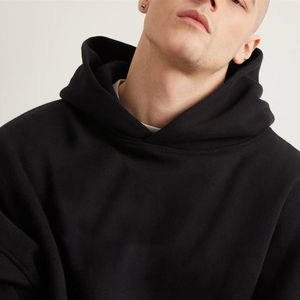 Wholesale 100% Cotton <b>Fleece</b> Heavyweight <b>Hoodies</b> for <b>Men</b> Custom Embroidered <b>Oversized</b> <b>Men's</b> Winter Blank <b>Hoodies</b> - Product Image 2