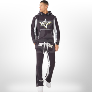 Conjunto Deportivo Unisex de Talla Grande con Capucha y Cordón Ajustable, 100% Algodón, Corte Regular, Pantalones Deportivos a Juego - Product Image 2