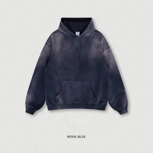 Pull à capuche pour hommes de haute qualité, délavé à l'acide, à motif solide, sweat-shirt d'hiver en coton polyester imprimé personnalisé - Product Image 5