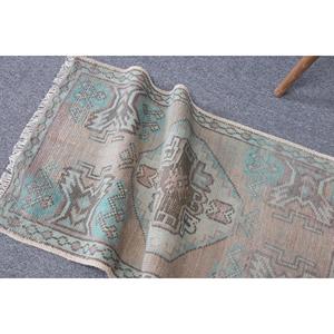 พรมตุรกี, พรมวินเทจขนาดเล็ก 1.6x2.8 ฟุต, พรมโมร็อกโกสีน้ำเงินน้ำตาล - Product Image 5