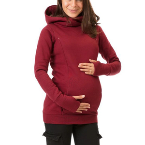 Automne et hiver sweat allaitement maternité manches longues à capuche allaitement à capuche femmes enceintes pull à capuche - Product Image 5