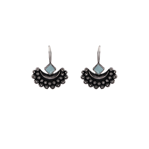 Pendientes de Moda con Diseño de Luna Punteada SkyBlue OX, Joyería para las Orejas con Estilo Inspirado en la Luna - Product Image 2