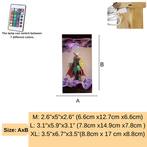 Lampe en époxy personnalisée, lampe en résine époxy, lampe en résine époxy personnalisée, lampe en bois et résine, veilleuse personnalisée, cadeau fait main, anniversaire - Product Image 4