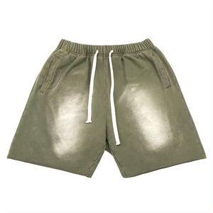 กางเกงขาสั้นสไตล์สตรีทผู้ชายแบบย้อมสีเอซิด คุณภาพสูง ผ้าฝ้าย 100% เป็นมิตรกับสิ่งแวดล้อม ป้องกันรอยยับ ระบายอากาศได้ดี ราคาสมเหตุสมผล - Product Image 1