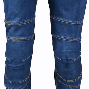 Jeans en denim de style designer pour homme, respirants, à séchage rapide, avec genoux côtelés pour une protection accrue, pour motards - Product Image 4