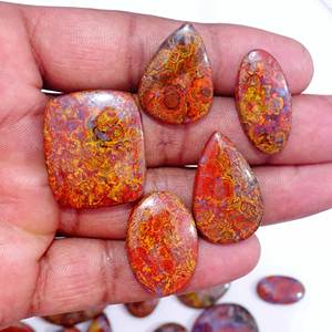 Agate hongroise naturelle Cabochon lisse pierre précieuse en vrac pour la fabrication de bijoux Quartz matériel importé Inde exportateur fabricant - Product Image 2