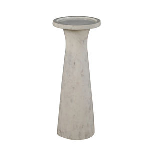 Natural <b>White</b> Top Marble Nightstand Side <b>Table</b> Modern Handmade Tall Accent <b>Table</b> Luxury Furniture Bedroom Living Room Hallway - Product Image 3