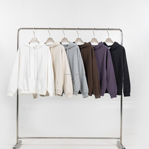 Sweat-shirts à capuche pour hommes, style vintage streetwear, délavé à l'acide, personnalisé, en molleton français, délavé au soleil, uni, imprimé en relief - Product Image 3